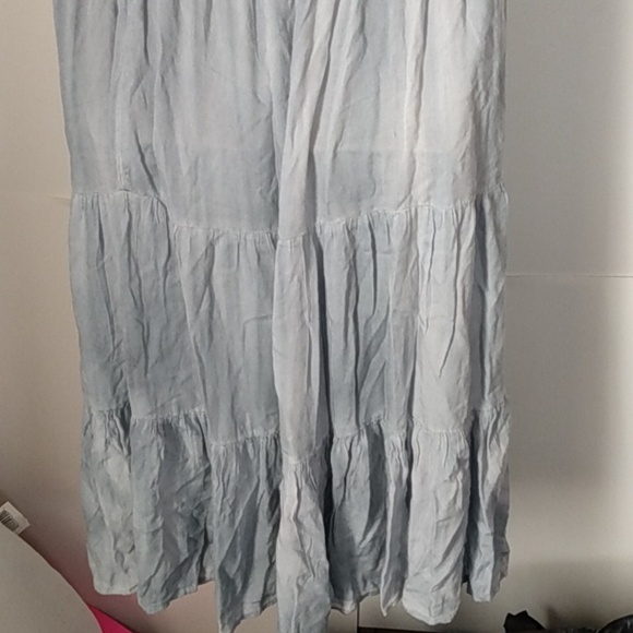 Vtg Milkmaid Blue  Rhenfaire Fairy Goth Peasant Dress XL Mlle Gabrielle - Picture 8 of 11